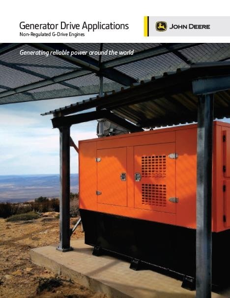 An orange and black power generator under an outdoor structure